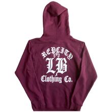 Load image into Gallery viewer, Burgundy Old English Hoodie Pullover
