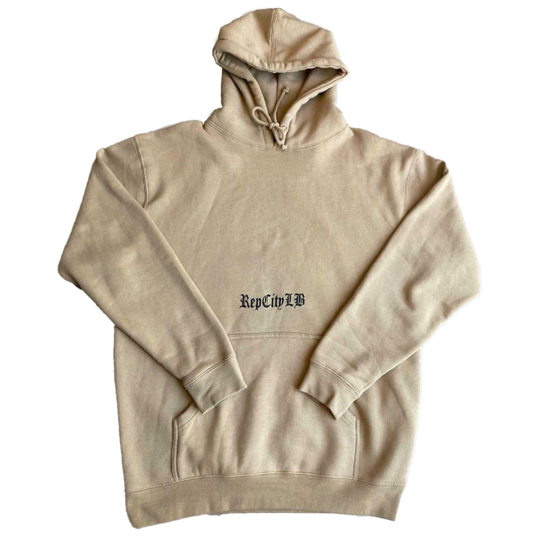 Tan Old English Hoodie Pullover
